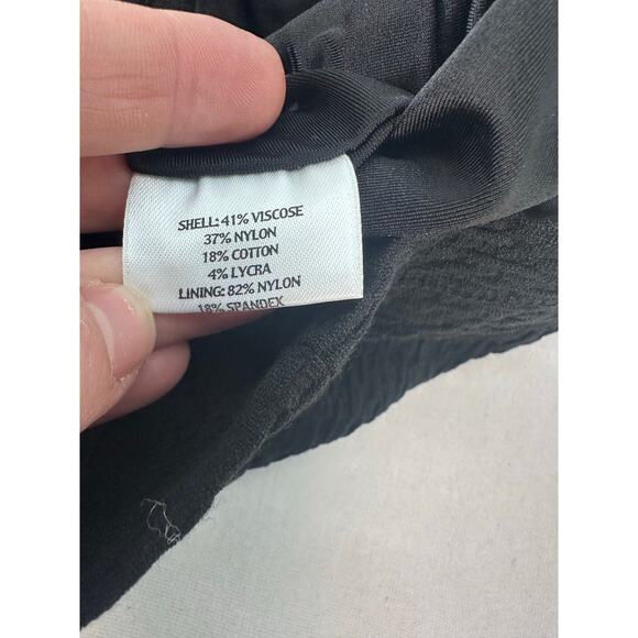 Eileen Fisher Women's sz PL Black Stretch 3 Button Blazer Work Office Textured - Picture 8 of 9